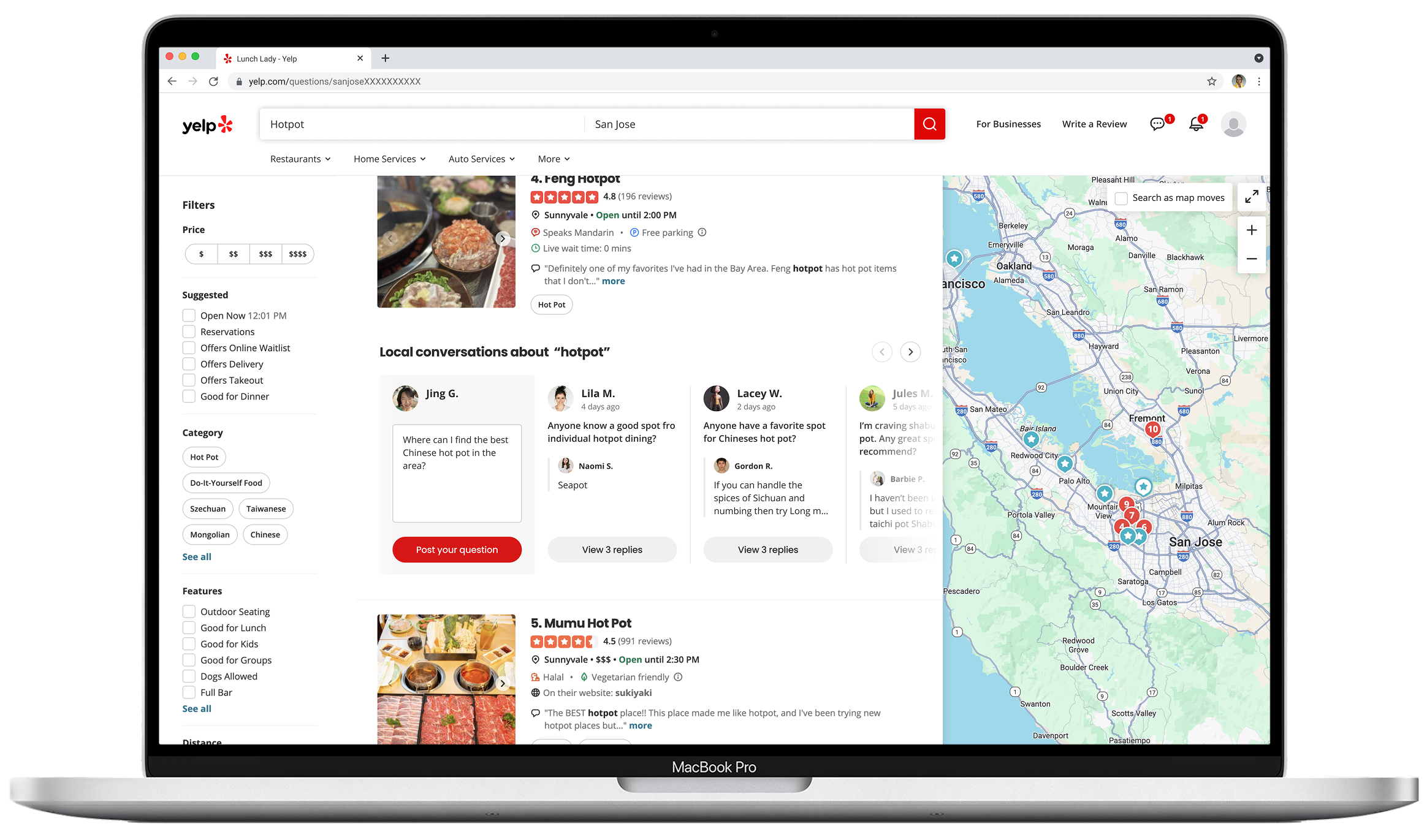 Community Q&A desktop view